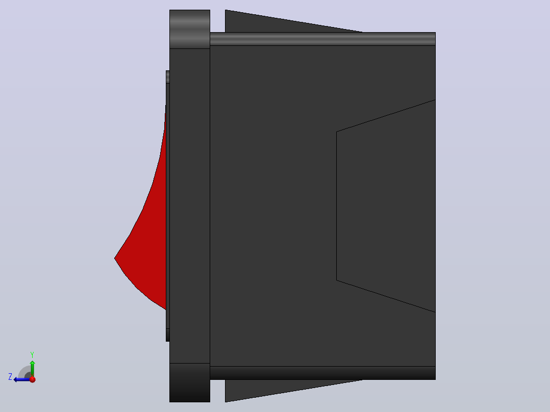 开关插座结构3D图纸 Solidworks设计右视图