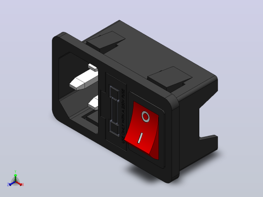 开关插座结构3D图纸 Solidworks设计正等轴测缩略图
