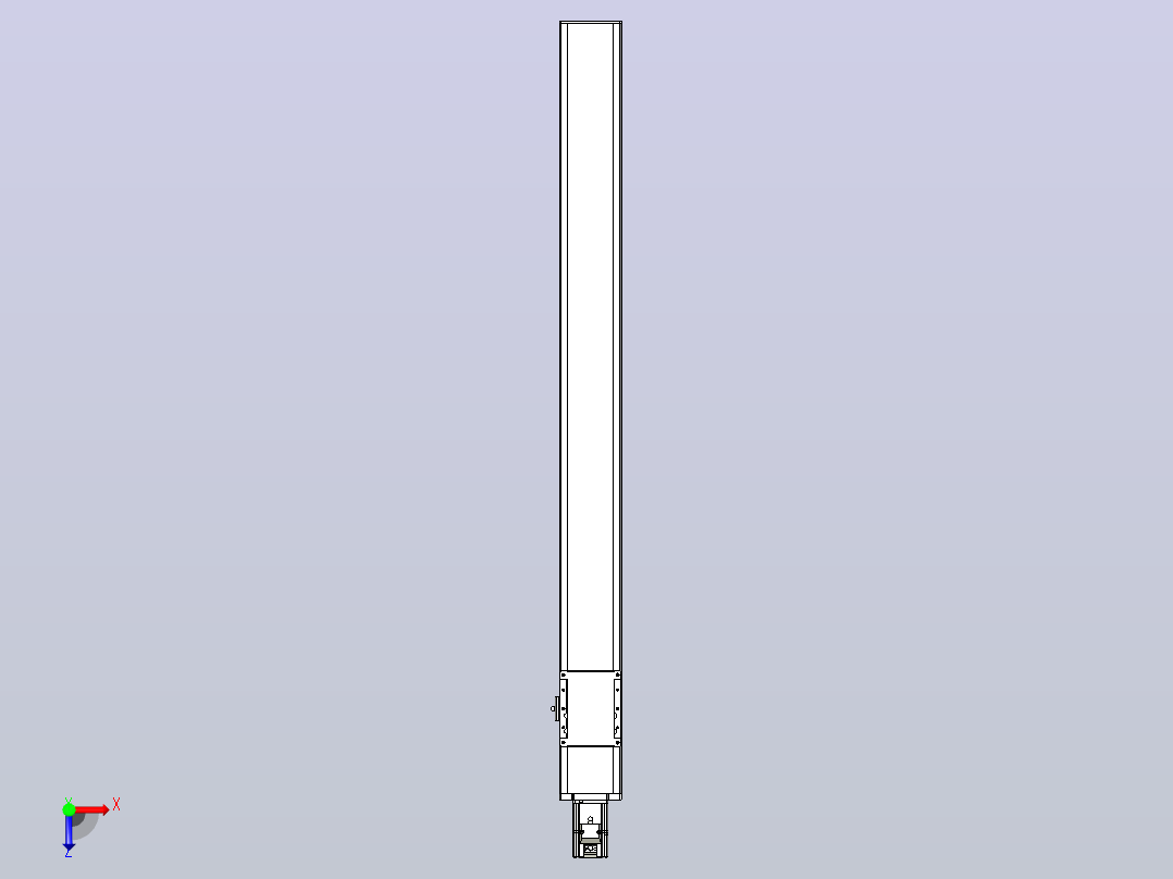 滚珠丝杠直线轴带导轨全封闭TPA-HCR-105D-1610C-L1050-M-C-P40-N3俯视图
