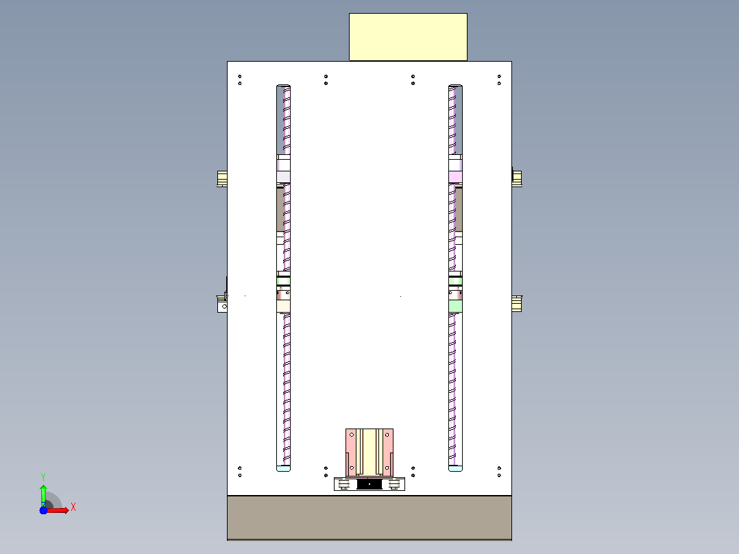 PCB 板周转输送箱前视图