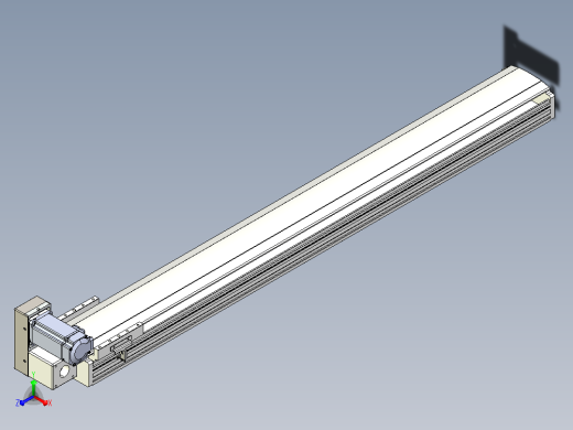皮带直线轴半封闭可选导轨TPA-HNB-140D-120-L1100-LU-Y-P40-N3主视缩略图