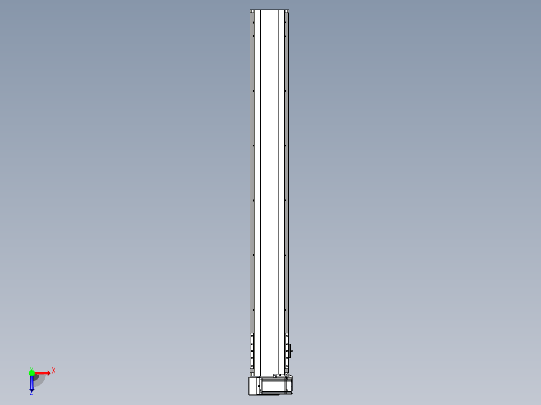 皮带直线轴半封闭可选导轨TPA-HNB-140D-120-L1100-LU-Y-P40-N3俯视图