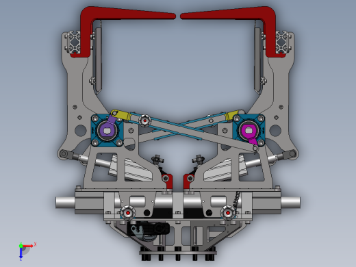 机器人可调式袋夹抓手Solidworks设计 附STEP格式俯视缩略图