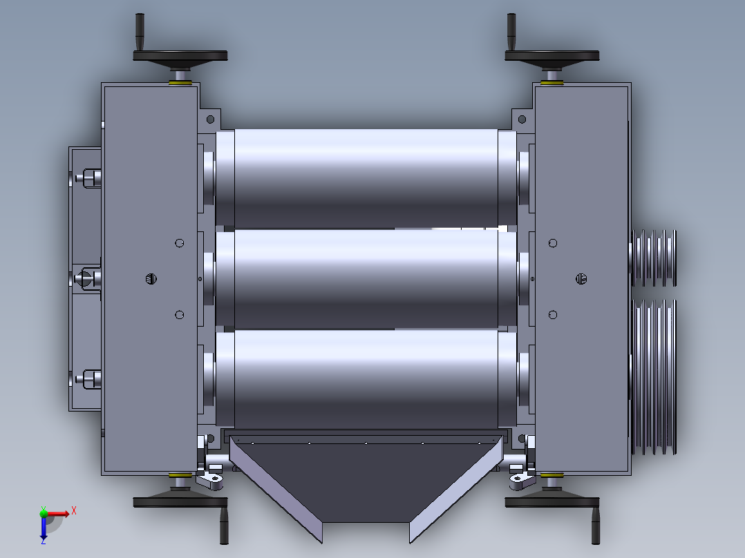 S260三辊研磨机sw15可编辑俯视图