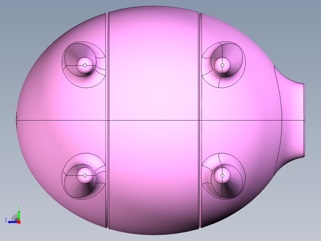 小猪储钱罐右视图