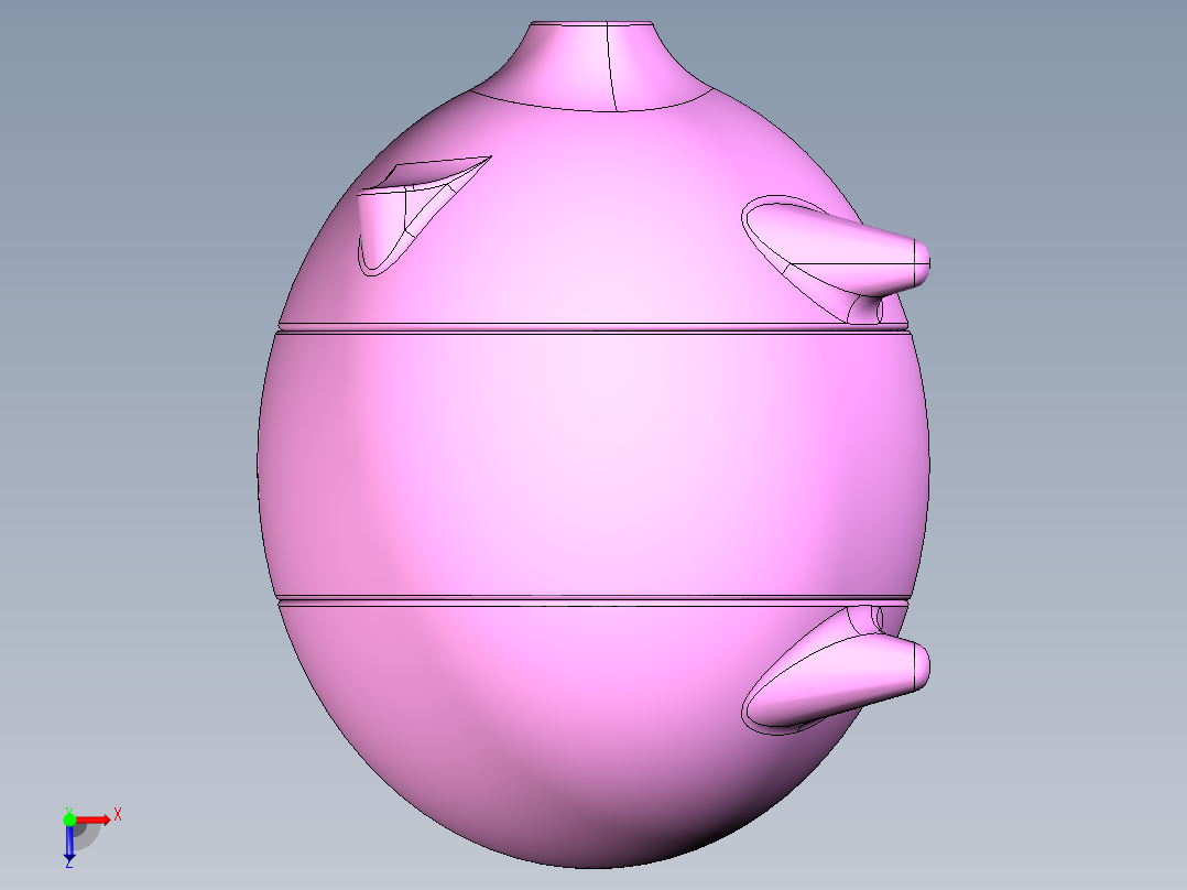 小猪储钱罐俯视图