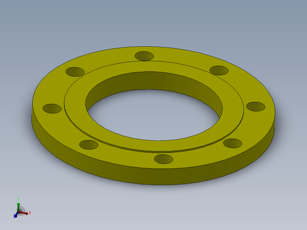 钢制突面板式平焊法兰DN10-600主视图