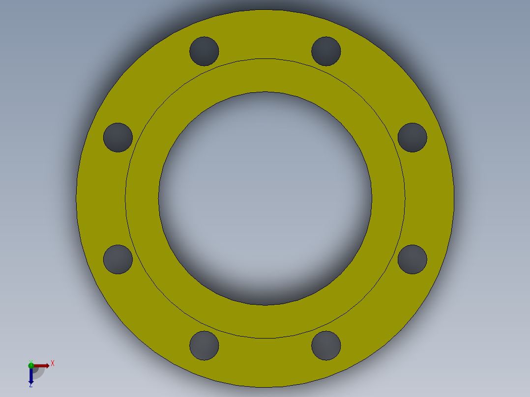 钢制突面板式平焊法兰DN10-600俯视图