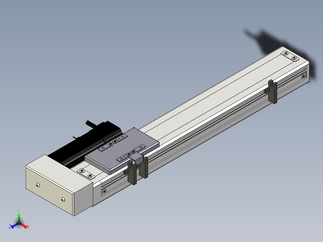 Toyo东佑达直线模组-ETH6-300-BR+煞車-M5正等轴测图
