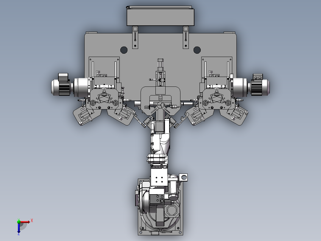 转子部分检查焊机装配俯视图