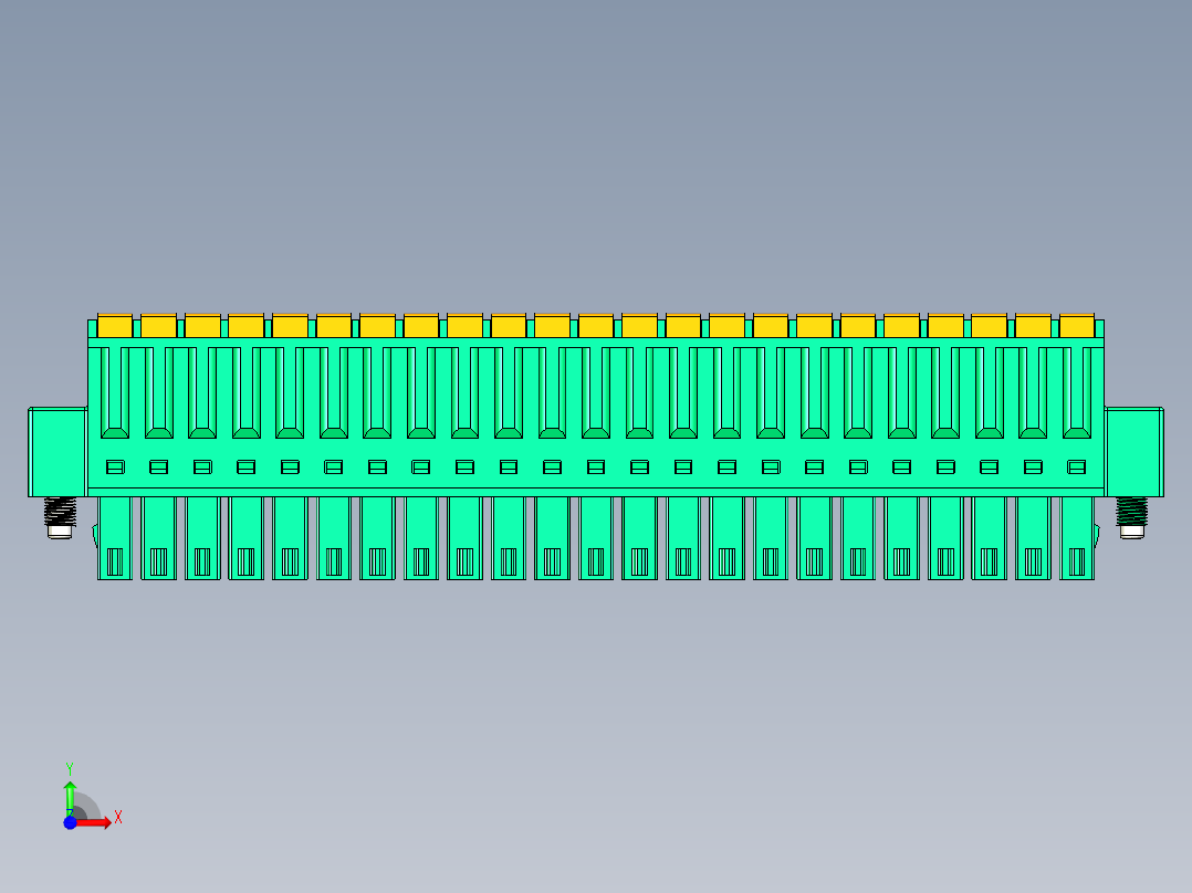 DEGSON 15EDG（公头） 3.5mm 螺钉锁紧，插拔式接线端子 FullPack-15EDGKDM-3.5-23P-14-00AH前视图