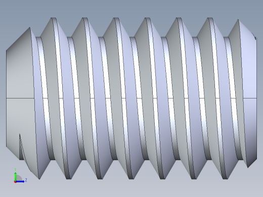 UNC 平头紧定螺钉-UNC SET SCREW 8-32 x0.250.STEP左视缩略图