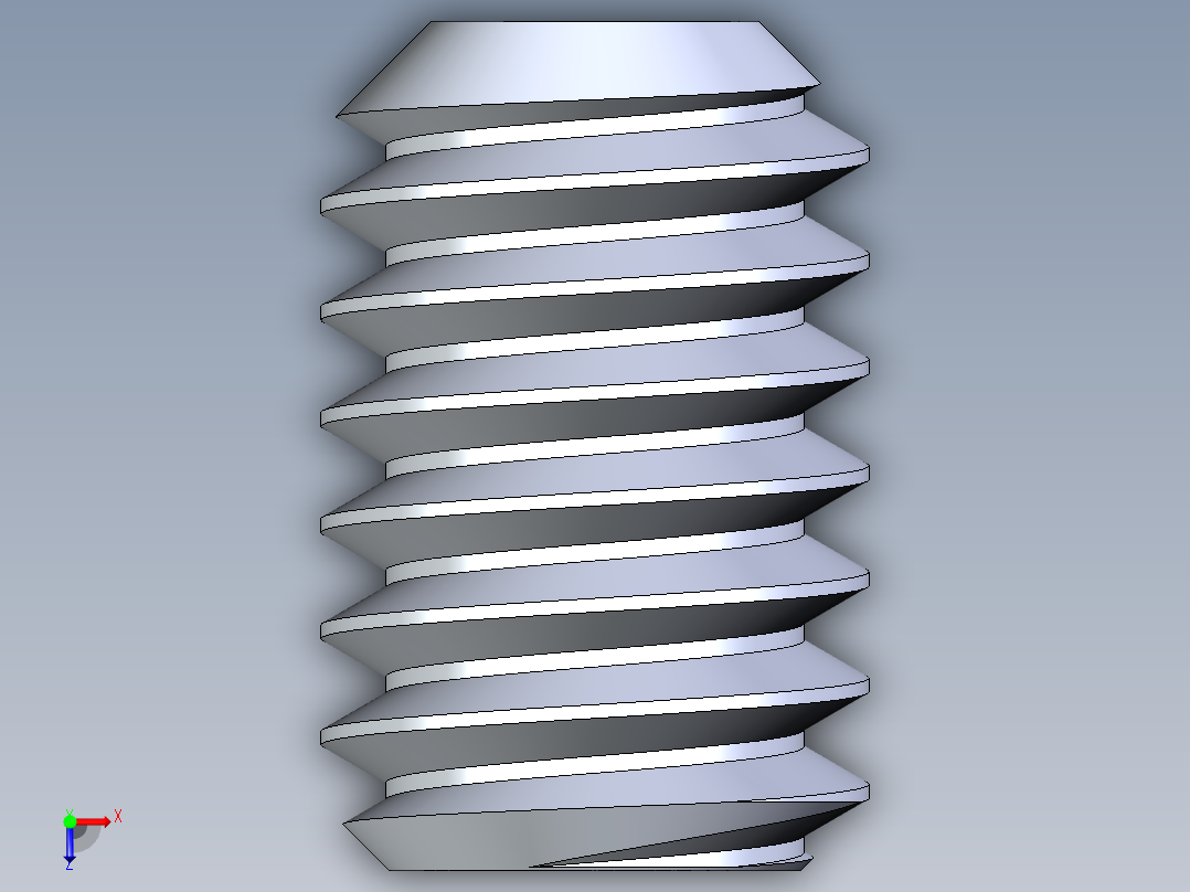 UNC 平头紧定螺钉-UNC SET SCREW 8-32 x0.250.STEP俯视图