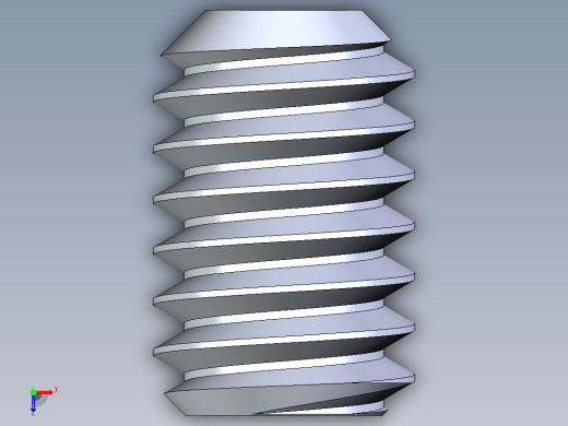 UNC 平头紧定螺钉-UNC SET SCREW 8-32 x0.250.STEP俯视缩略图