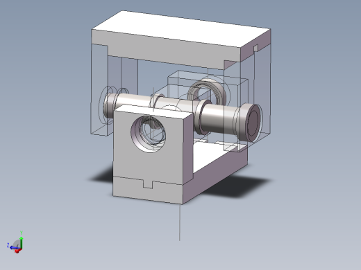 虎克铰3d图纸 万向联轴器机械传动结构 虎克铰万向节3d模型