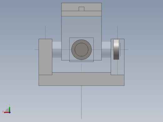 虎克铰3d图纸 万向联轴器机械传动结构 虎克铰万向节3d模型后视缩略图