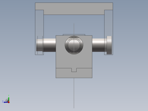 虎克铰3d图纸 万向联轴器机械传动结构 虎克铰万向节3d模型右视缩略图