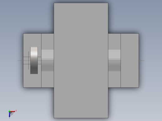 虎克铰3d图纸 万向联轴器机械传动结构 虎克铰万向节3d模型俯视缩略图