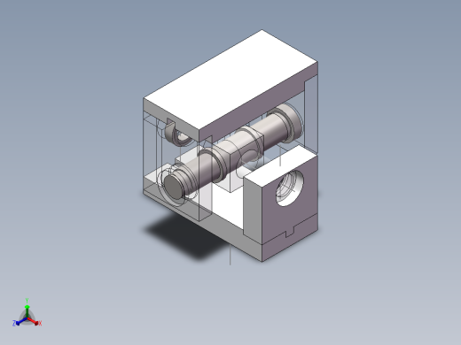 虎克铰3d图纸 万向联轴器机械传动结构 虎克铰万向节3d模型正等轴测缩略图