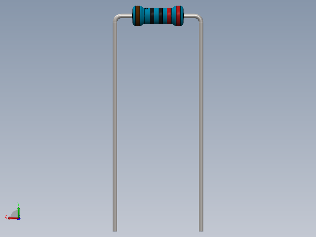 电容器 二极管 电阻器-Resistor 220 Ohm Blue后视图