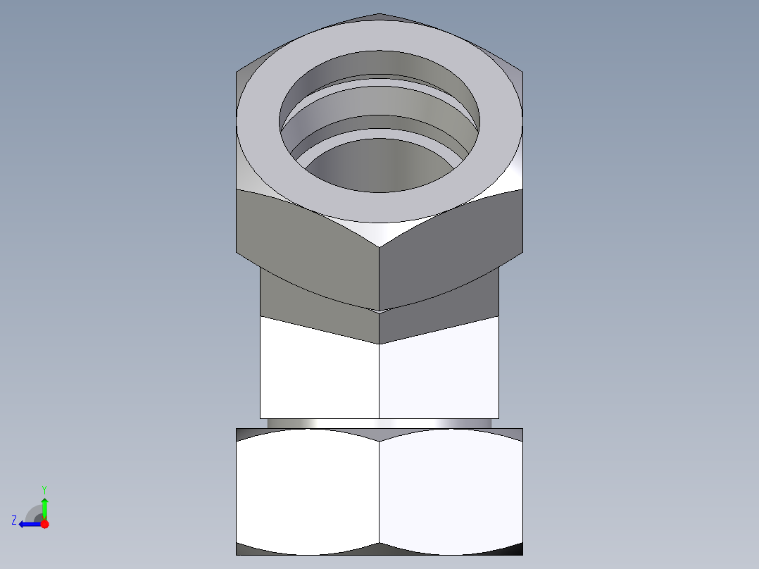 卡套式工业通用硬管接头EO_Swivel_nut_45_deg_elbow_EV42LCF右视图