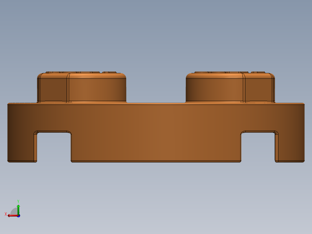 乐高零件 4032 板 2 x 2 圆形-4032 Bright Orange Plate 2 x 2 Round.SLDPRT后视图