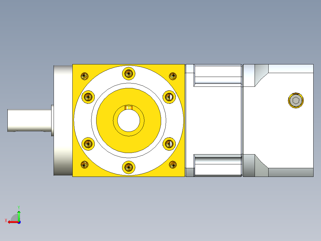 换向器PW90垂直输出 PGH90-L1 19-70-90-M6.stp后视图