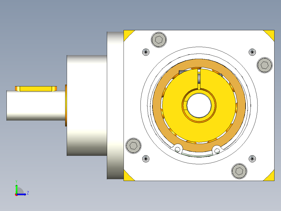 换向器PW90垂直输出 PGH90-L1 19-70-90-M6.stp左视图