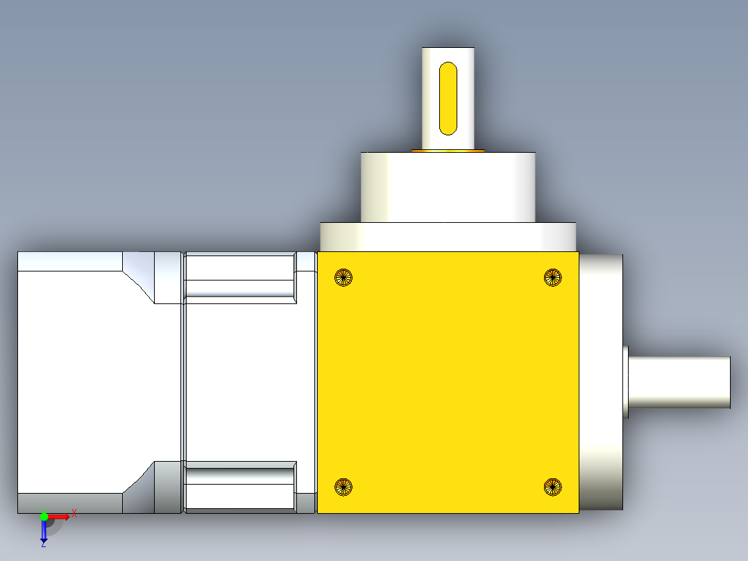 换向器PW90垂直输出 PGH90-L1 19-70-90-M6.stp俯视图