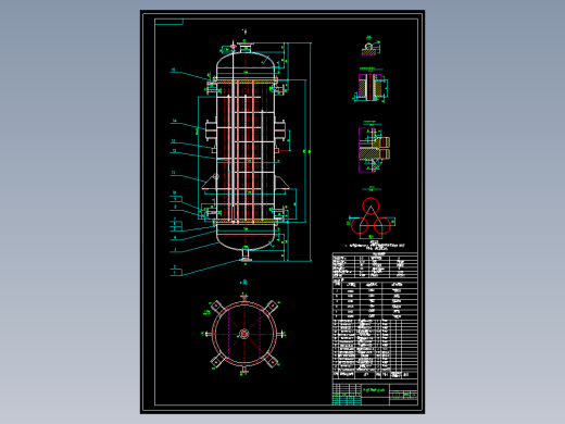 XO1-年产8万吨丙烯酸合成工段CAD毕业设计图纸CAD713224