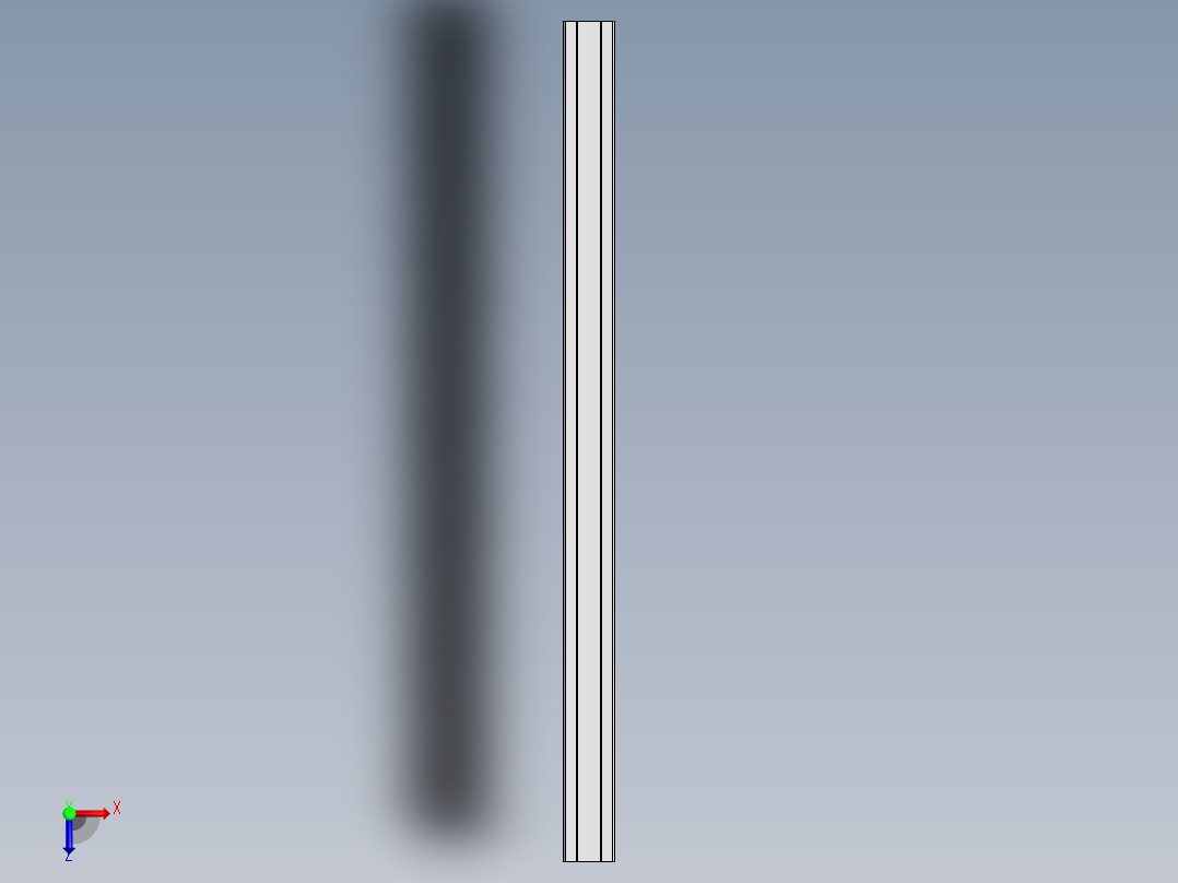 传感器通用安装型材-怡合达型号-ATS05-9512-L200 自由添加安装孔加工俯视图