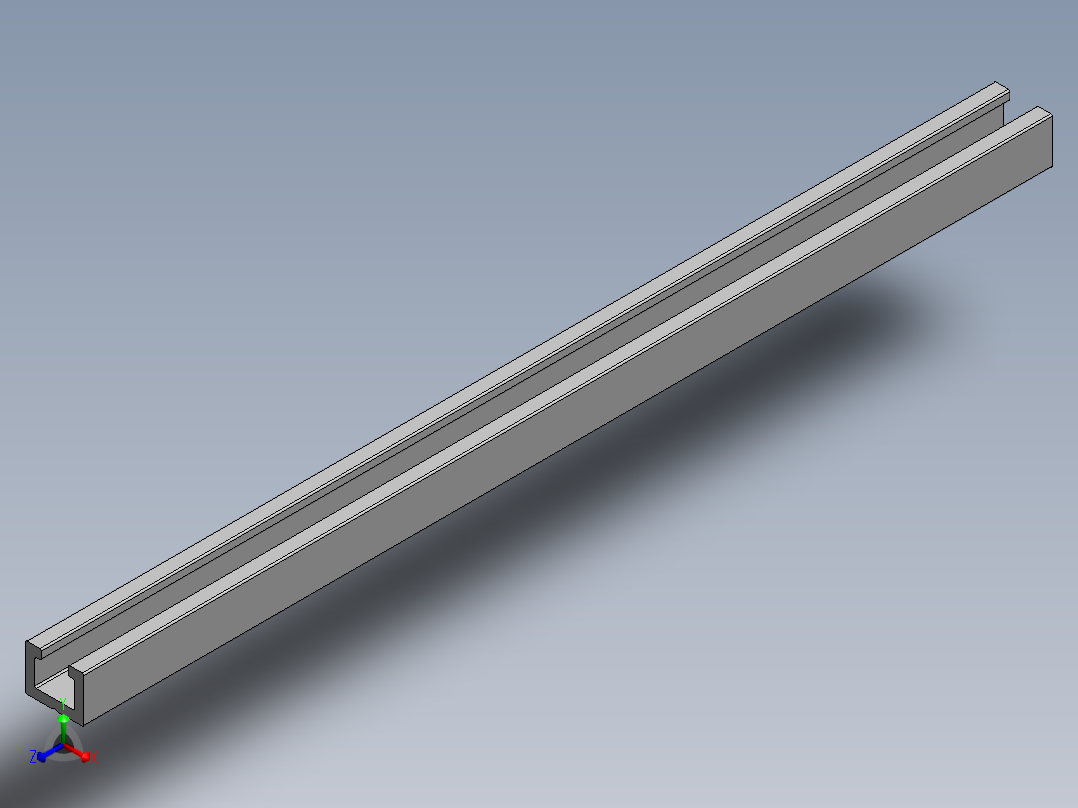 传感器通用安装型材-怡合达型号-ATS05-9512-L200 自由添加安装孔加工正等轴测图