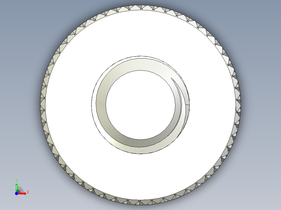 开槽滚花螺钉-M12 x 35mm前视图