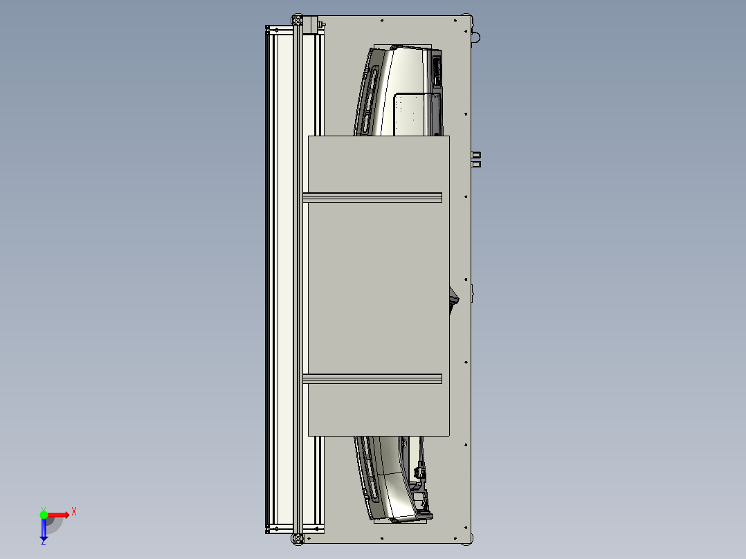 汽车仪表架空调箱操作台俯视图