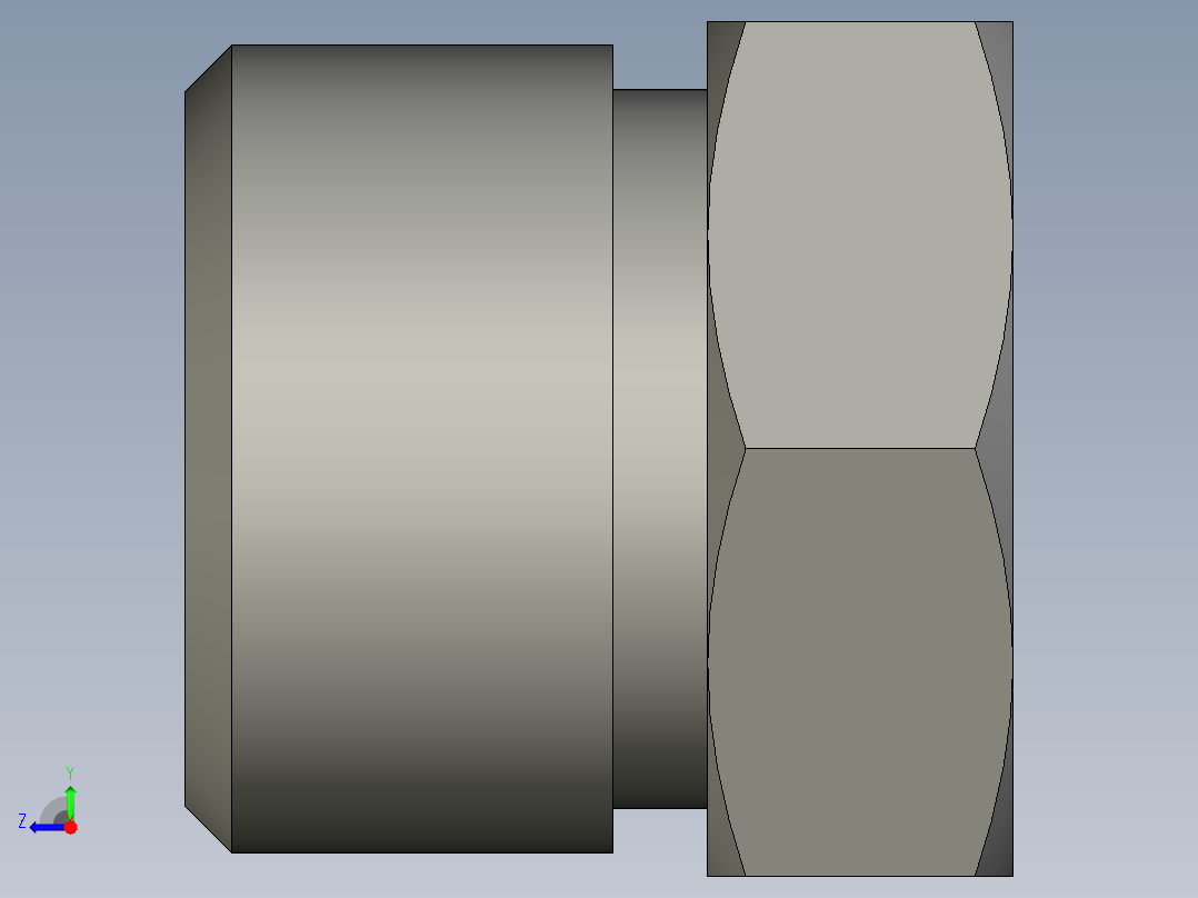 卡套式工业通用硬管接头12_pnu-s右视图