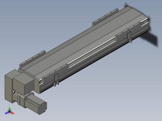 直线模组LHB21-L40-S650-LD设计图纸正等轴测缩略图
