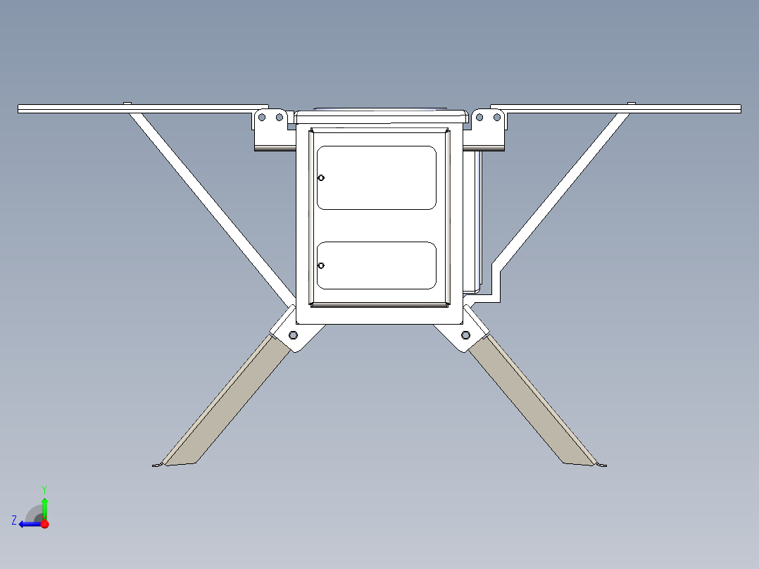 折叠烧烤架右视图