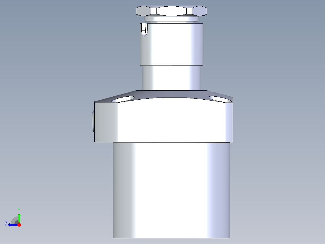 KOSMEKLG0900-GR-Y30多系列多零件图纸模型右视图