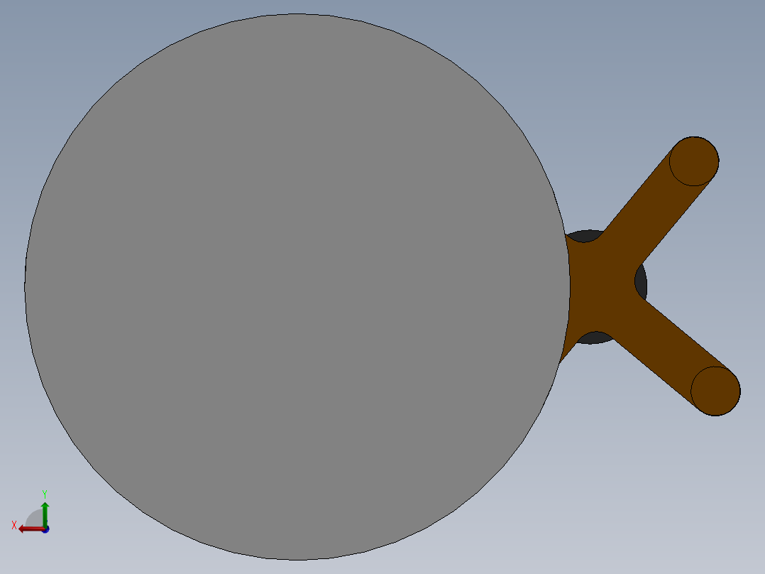 心形转盘式间歇运动机构后视图