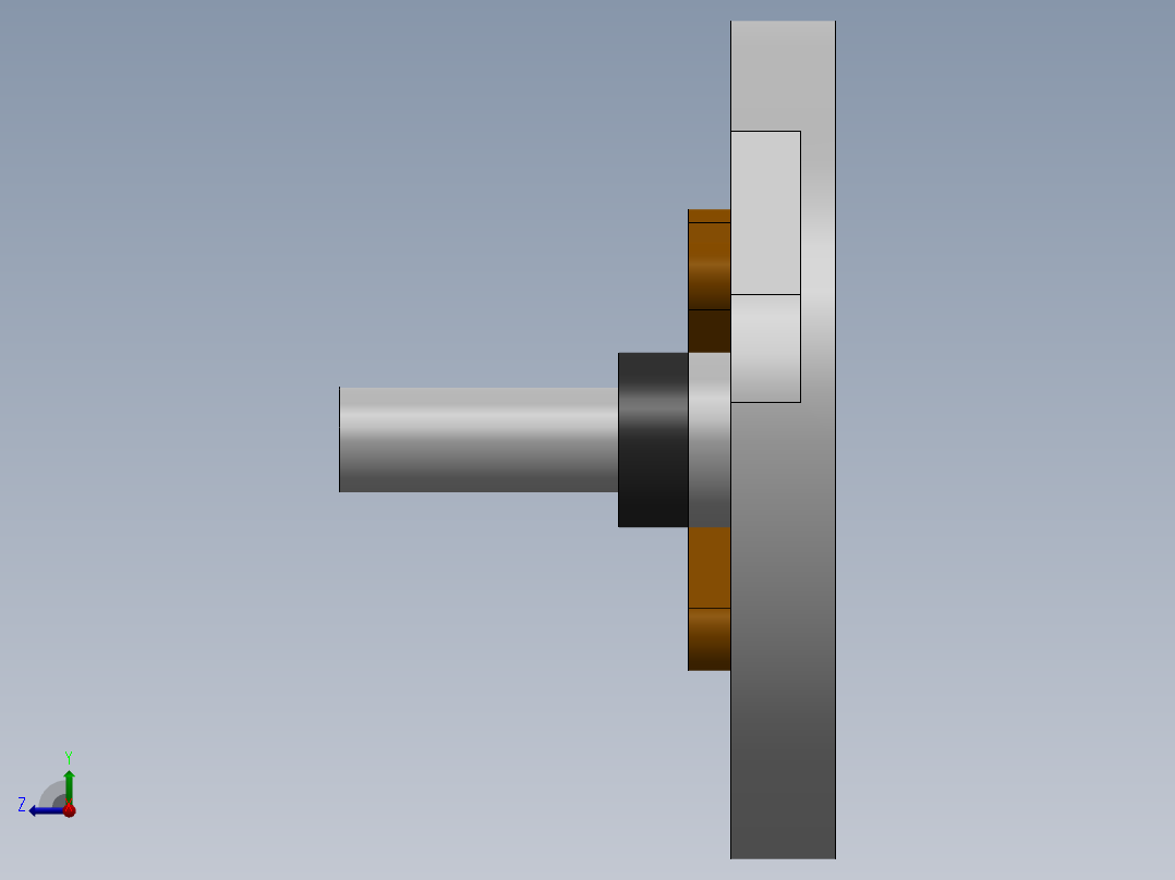 心形转盘式间歇运动机构右视图