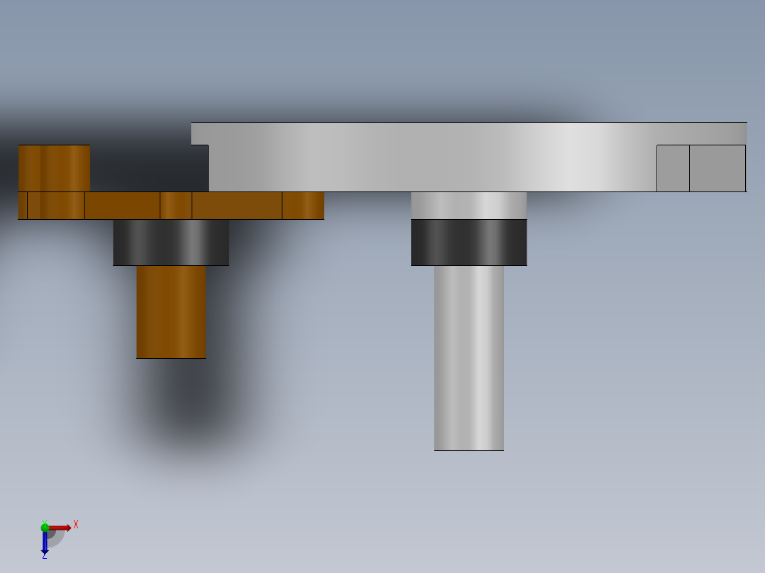 心形转盘式间歇运动机构俯视图