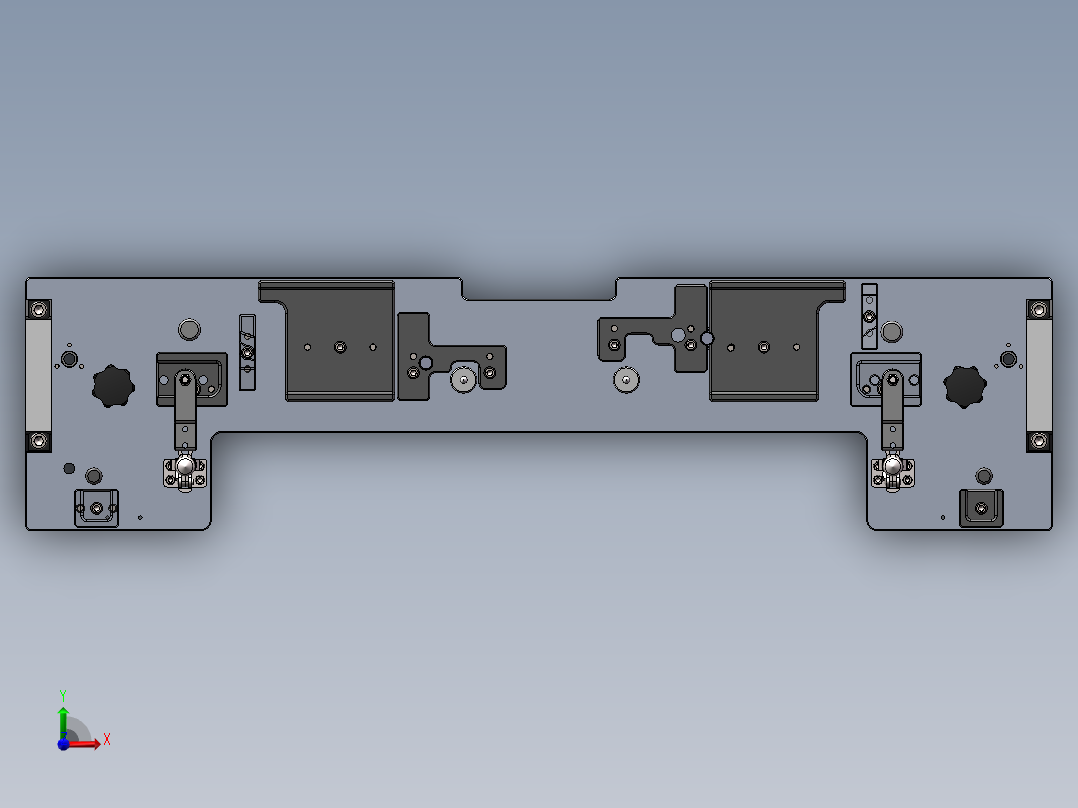 天窗装配线PA10 OFFLINE组装工位（sw16可编辑+工程图）前视图