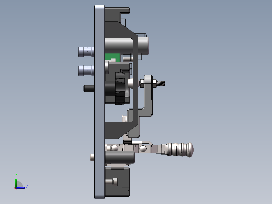天窗装配线PA10 OFFLINE组装工位（sw16可编辑+工程图）左视图