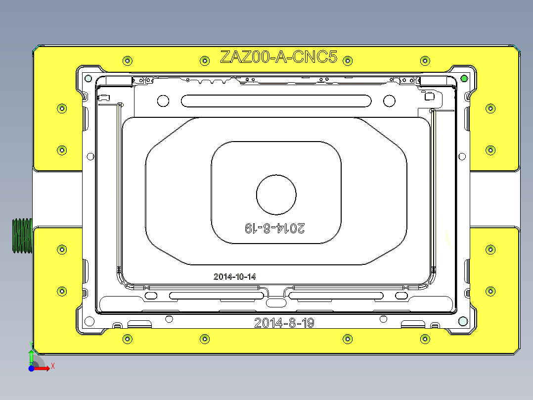 ZAZ00-A-笔记本CNC工装夹具三维模型CNC5-1023前视图