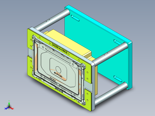 ZAZ00-A-笔记本CNC工装夹具三维模型CNC5-1023正等轴测缩略图