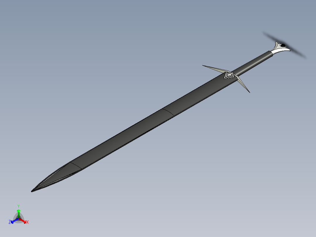 剑、宝剑(86)正等轴测图