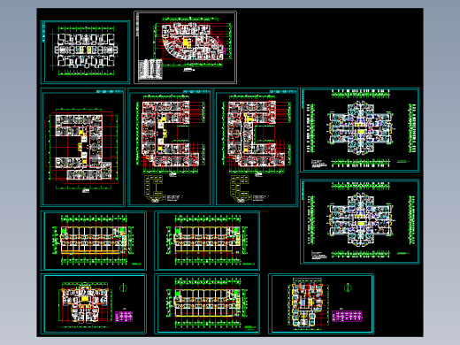 丽锦园高层住宅平面户型图