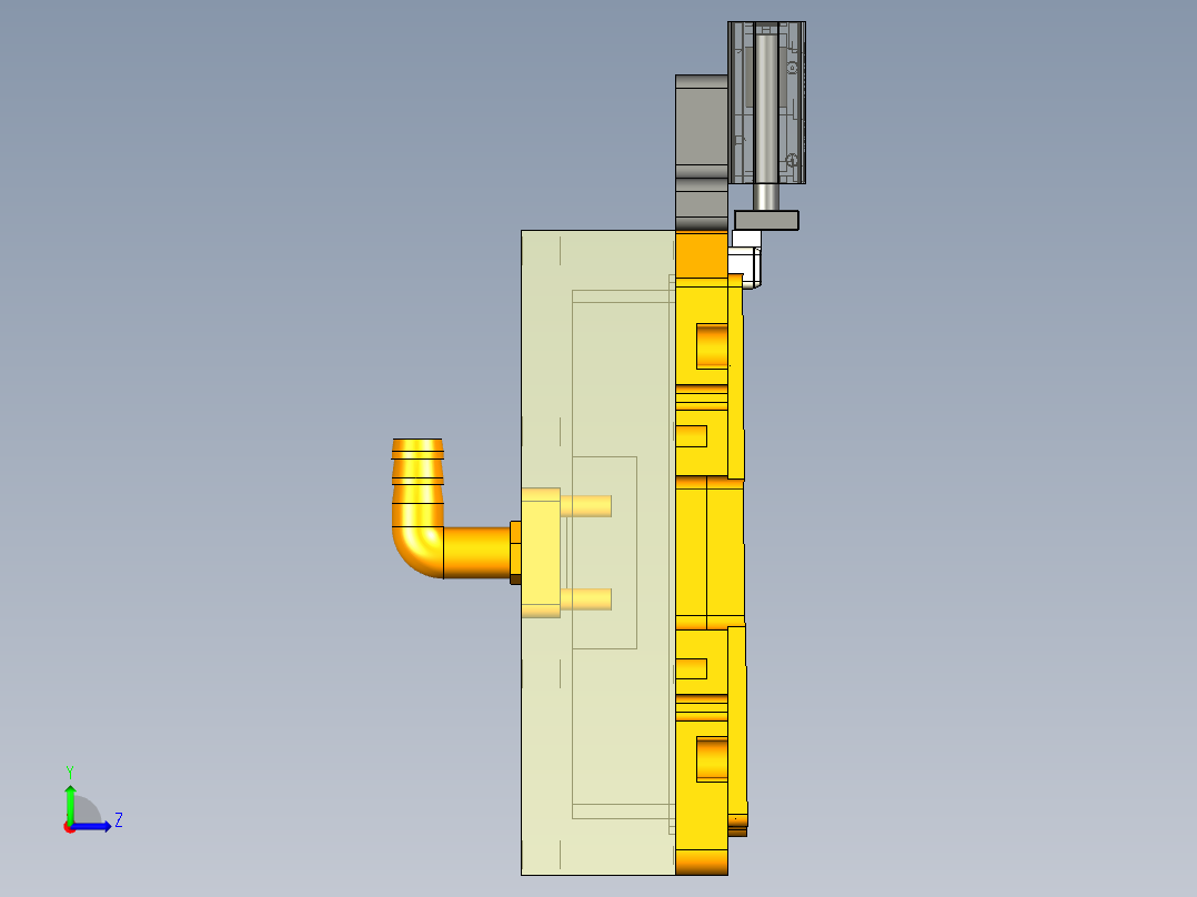 MS1-A-笔记本CNC工装夹具三维模型CNC5侧孔+破氧-220921左视图