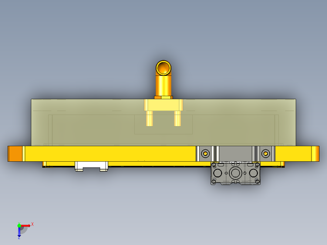 MS1-A-笔记本CNC工装夹具三维模型CNC5侧孔+破氧-220921俯视图