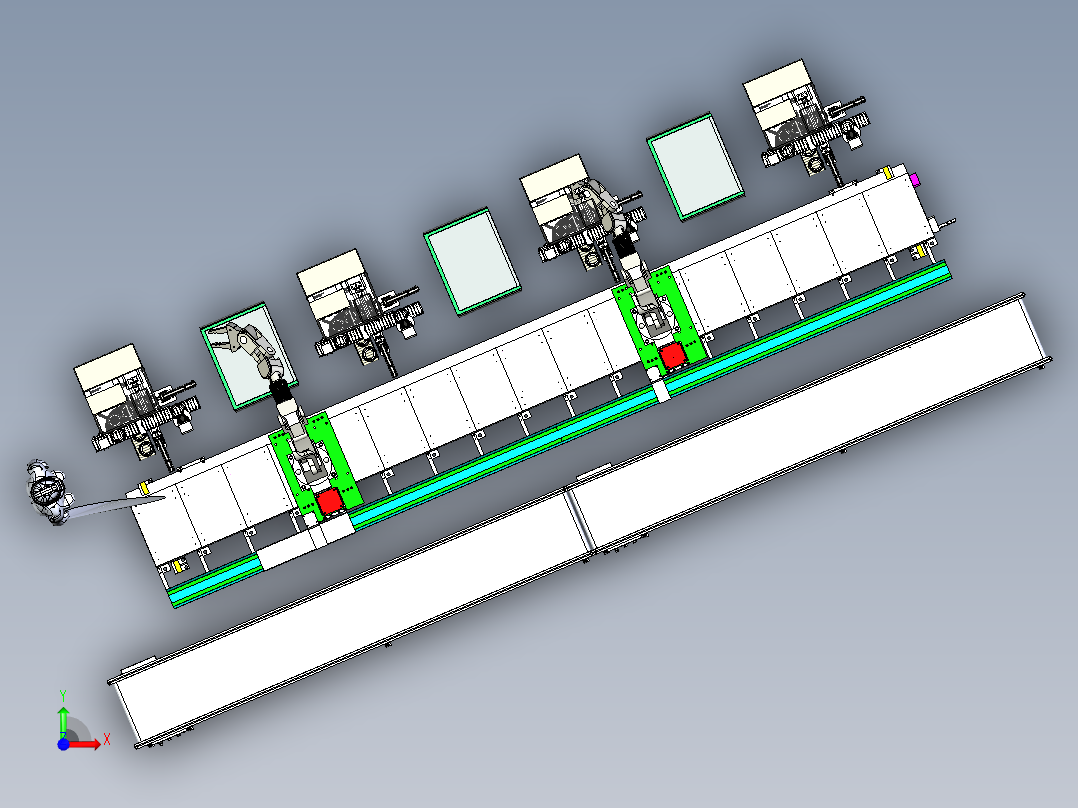 轴承的自动化检测与分拣模拟前视图
